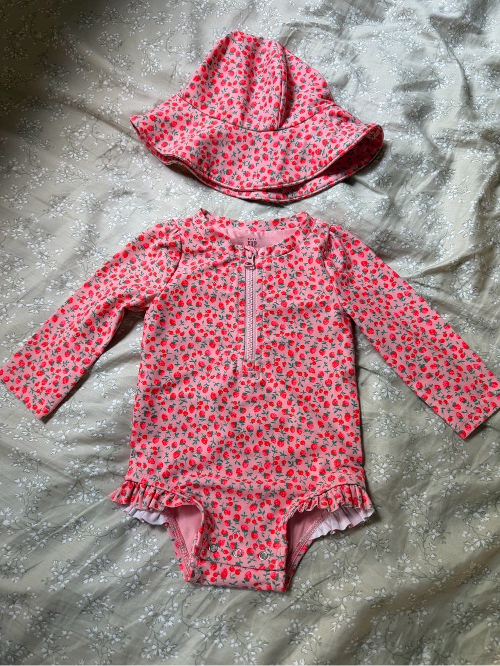 GAP 6-12 month Baby Swimsuit with Strawberry Print